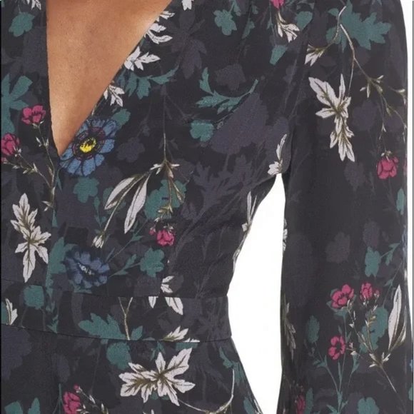 ASTR The Label Floral Swing Long Sleeve Mini Dress Small Fairy Goth - Picture 3 of 11